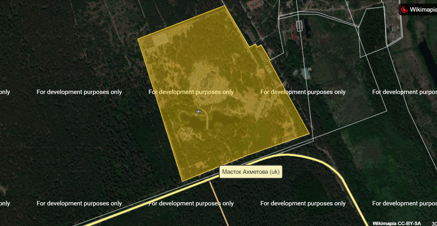 План земельного участка резиденции Рината Ахметова под Киевом