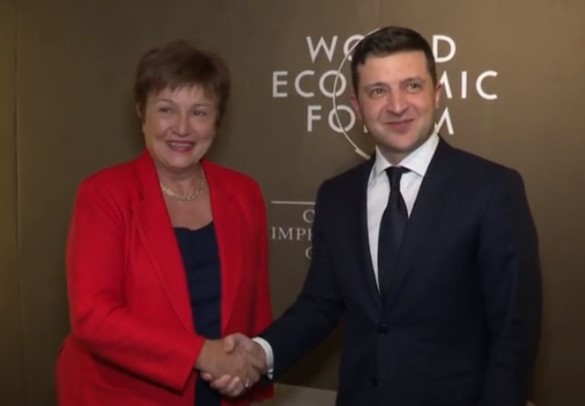 Владимир Зеленский с главой МВФ Кристалиной Георгиевой